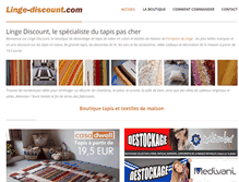 Tablet Screenshot of linge-discount.com